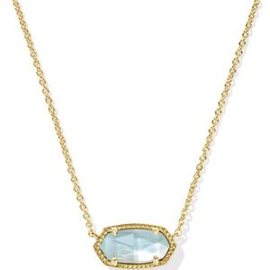 Elisa Gold Pendant Necklace in Opalite